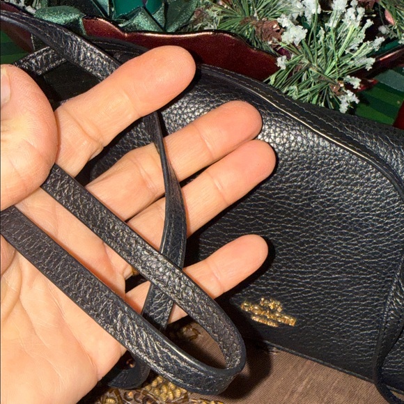 Coach Black Pebbled Leather Crossbody Bag - Picture 4 of 15